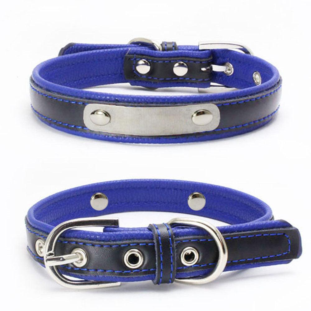 Double Leather Dog Collar With Backing - Weird Wembley's Leashes & Collars 