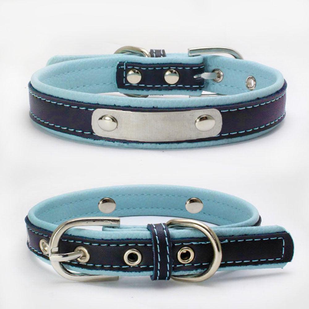 Double Leather Dog Collar With Backing - Weird Wembley's Leashes & Collars 