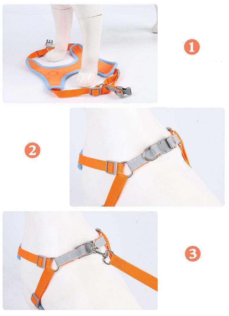 Reflective Soft Mesh Harness - Weird Wembley's Leashes & Collars 