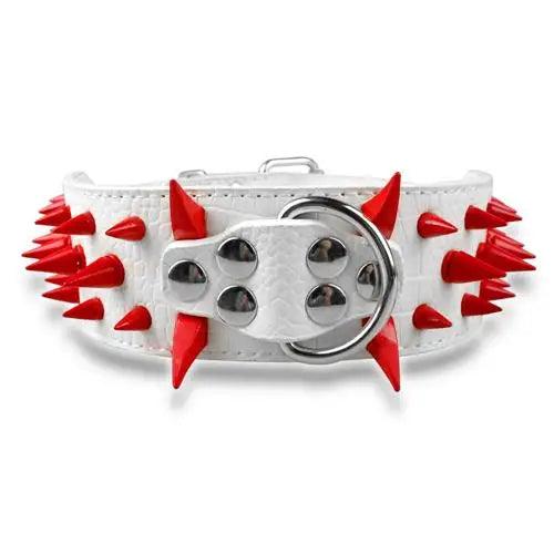 Spiked Studded Leather Dog Collars - Weird Wembley's Leashes & Collars 