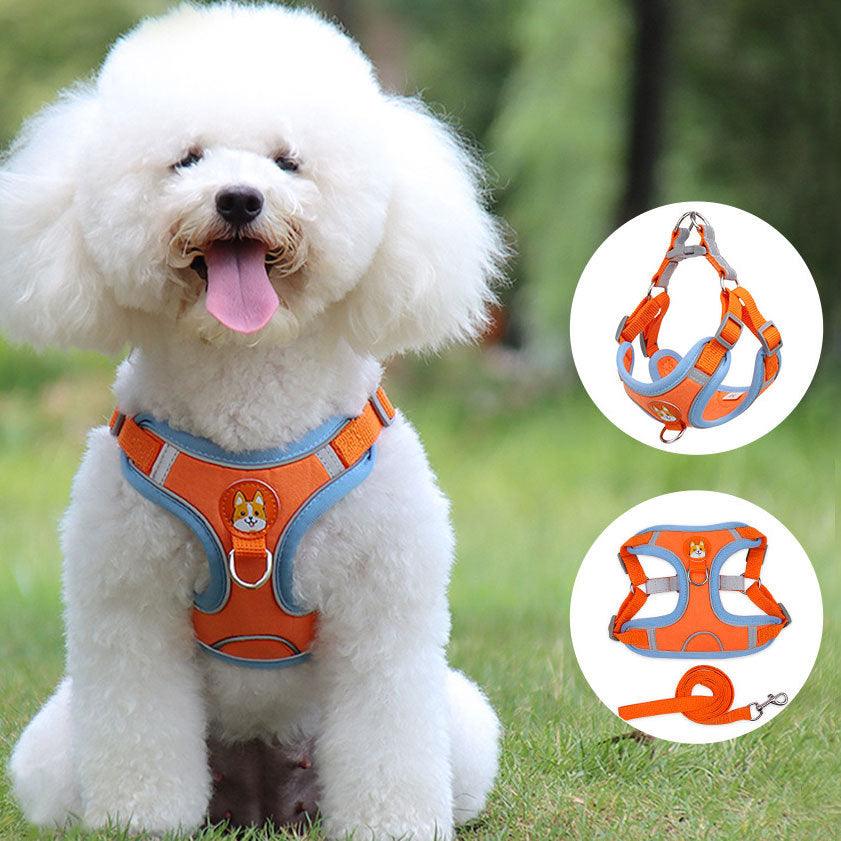 Reflective Soft Mesh Harness - Weird Wembley's Leashes & Collars 