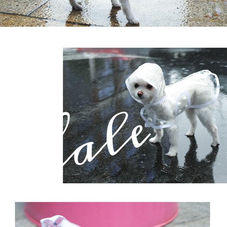 Dog Raincoat Transparent Waterproof - Weird Wembley's Leashes & Collars 