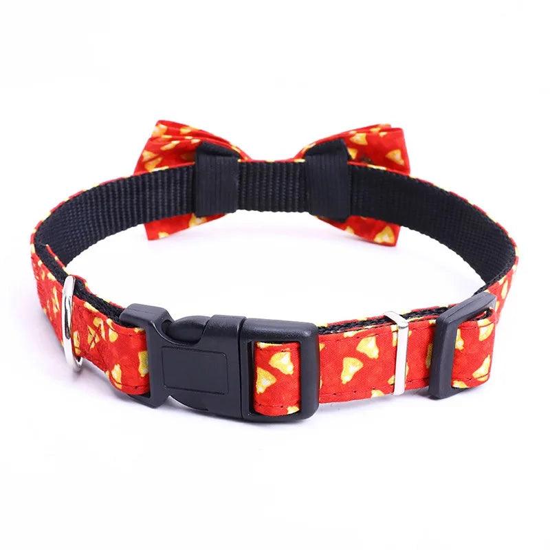 Christmas Bowtie Dog Collar - Weird Wembley's Leashes & Collars 