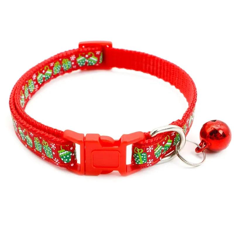 Breakaway Christmas Cat Collar with Bell - Weird Wembley's Leashes & Collars 