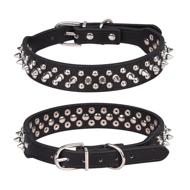 Stud Spiked Punk Style Small Dog Collar - Weird Wembley's Leashes & Collars 