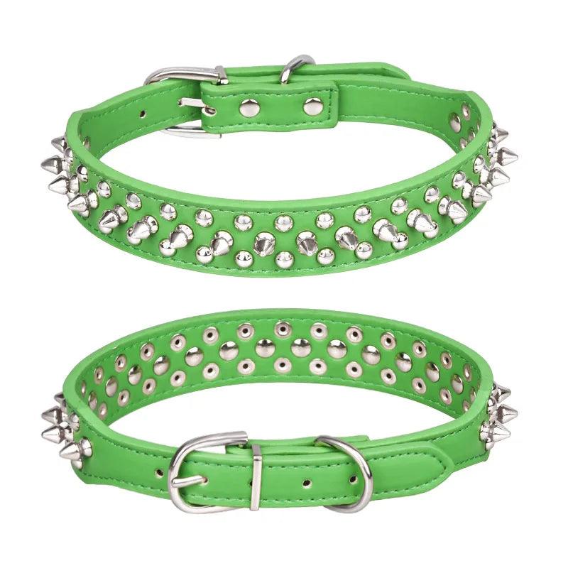 Stud Spiked Punk Style Small Dog Collar - Weird Wembley's Leashes & Collars 