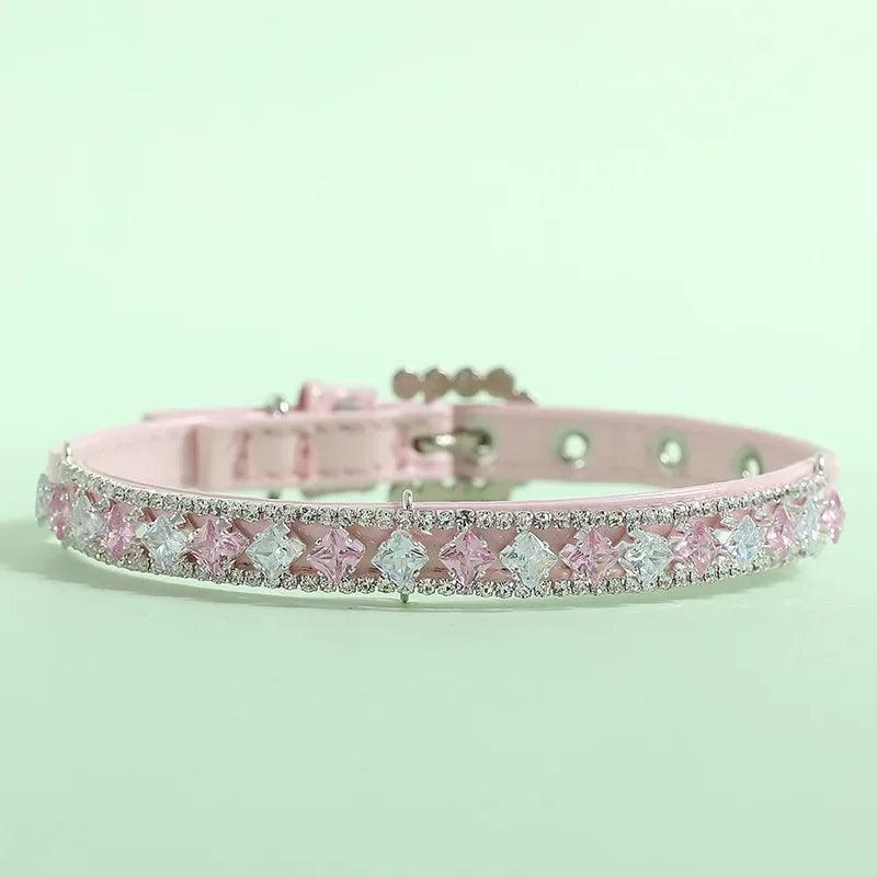 Pearl and Crystal Rhinestone Cat Collar - Weird Wembley's Leashes & Collars 