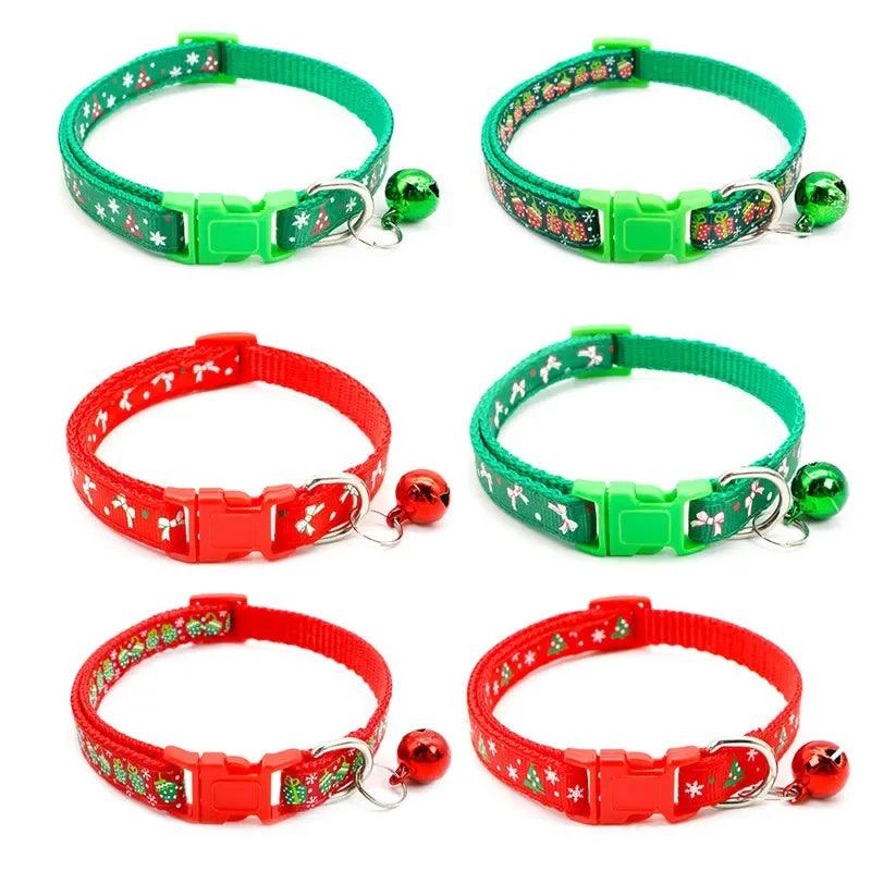 Breakaway Christmas Cat Collar with Bell - Weird Wembley's Leashes & Collars 