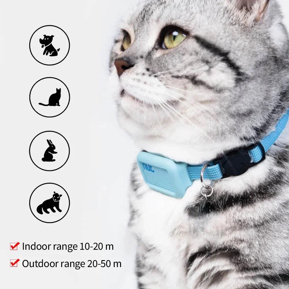 Waterproof Pet Bluetooth Locator Anti-lost Collar Dog Cat Smart Positioning Tracker Lightweight Tracking Locator Pet Supply - Weird Wembley's Leashes & Collars 