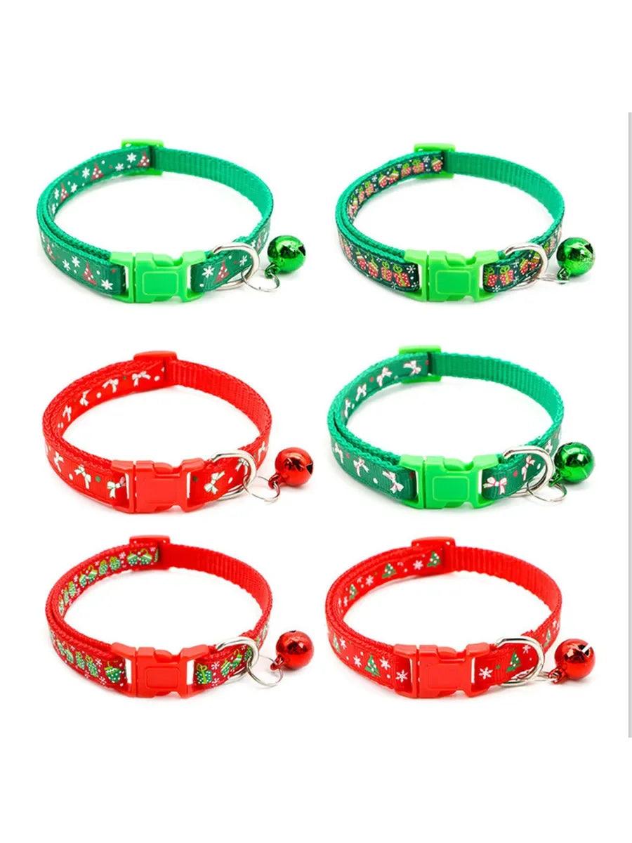 Breakaway Christmas Cat Collar with Bell - Weird Wembley's Leashes & Collars 