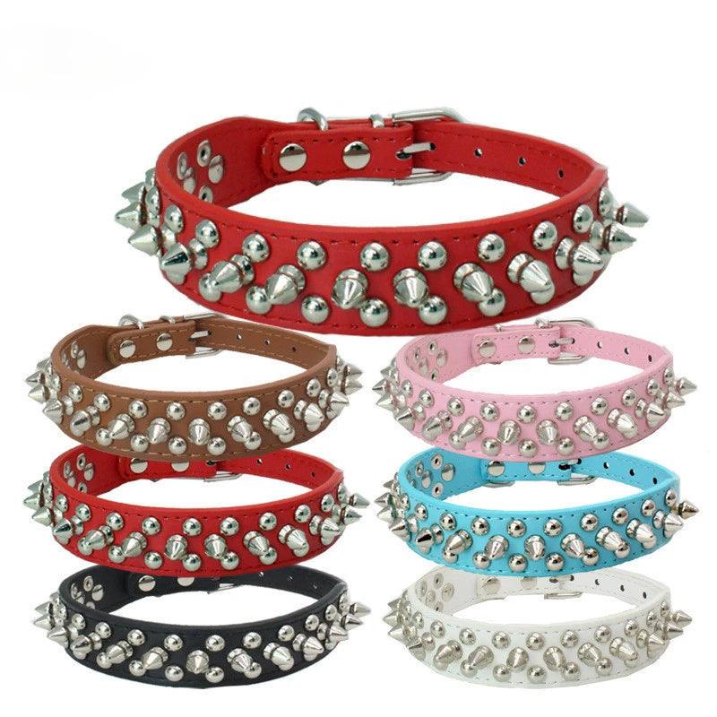 Stud Spiked Punk Style Small Dog Collar - Weird Wembley's Leashes & Collars 