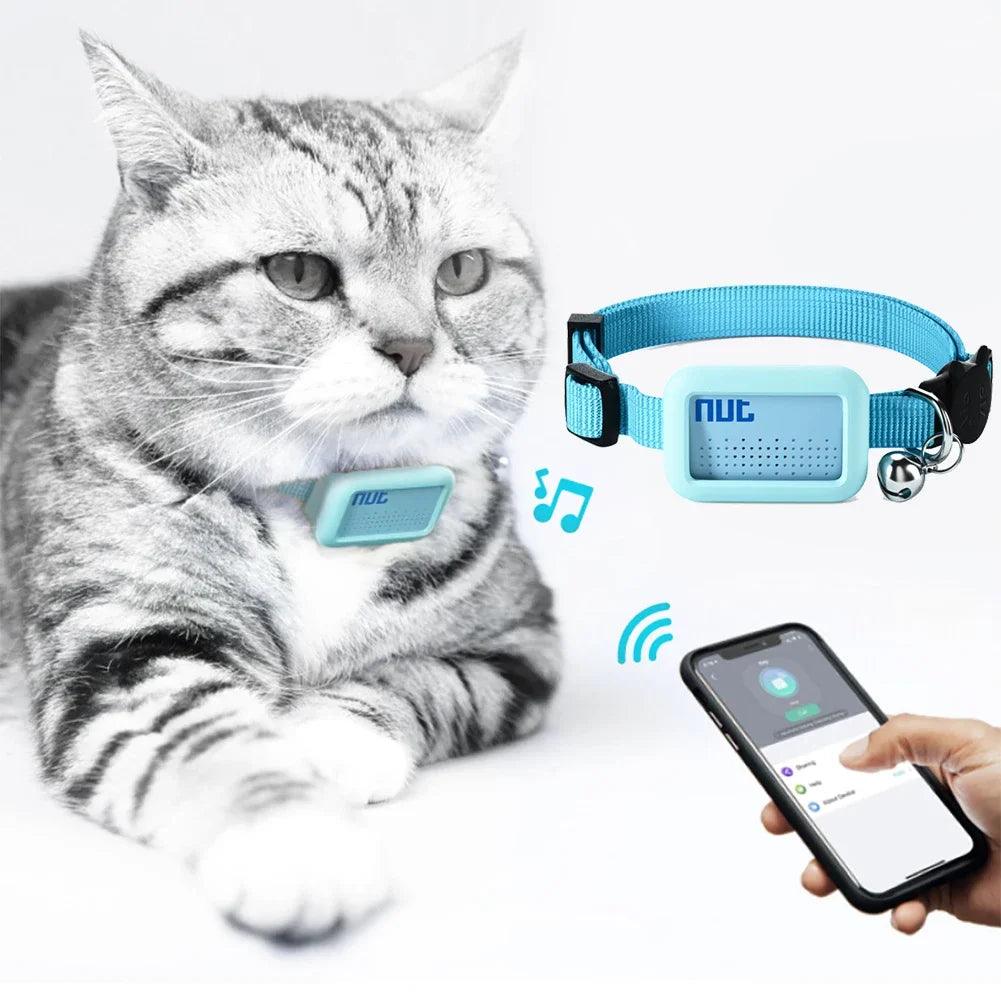 Waterproof Pet Bluetooth Locator Anti-lost Collar Dog Cat Smart Positioning Tracker Lightweight Tracking Locator Pet Supply - Weird Wembley's Leashes & Collars 