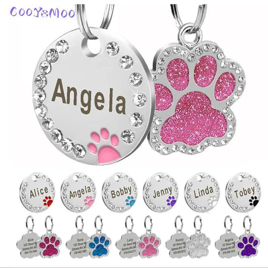 Stainless Steel Engraved Pet ID Tags Personalized - Weird Wembley's Leashes & Collars 