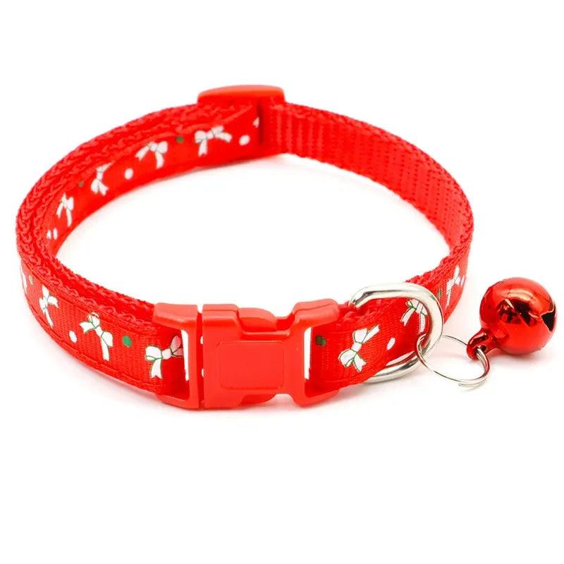 Breakaway Christmas Cat Collar with Bell - Weird Wembley's Leashes & Collars 