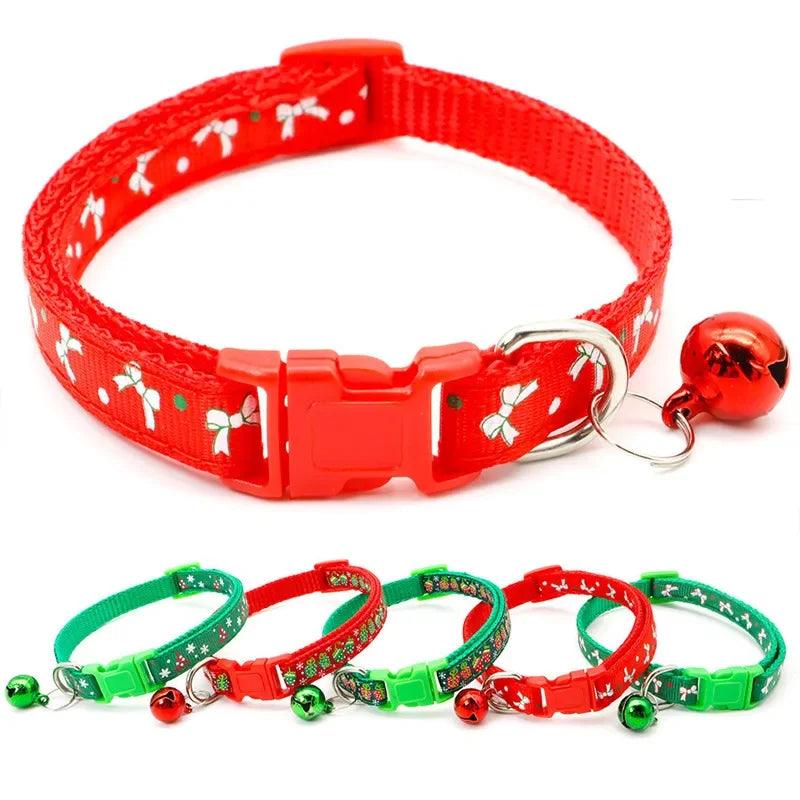 Breakaway Christmas Cat Collar with Bell - Weird Wembley's Leashes & Collars 