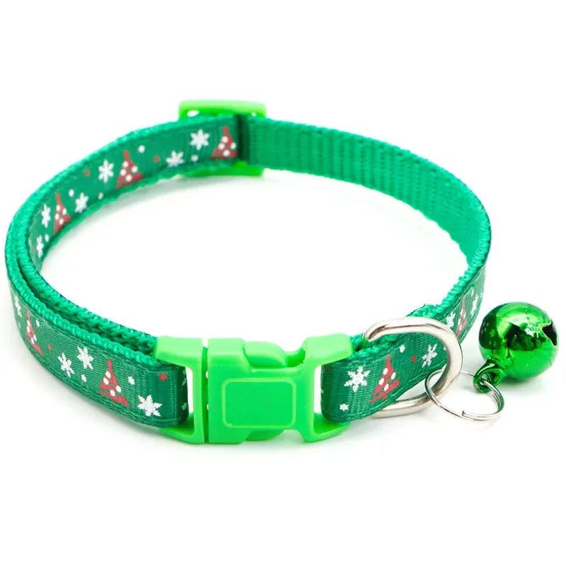 Breakaway Christmas Cat Collar with Bell - Weird Wembley's Leashes & Collars 