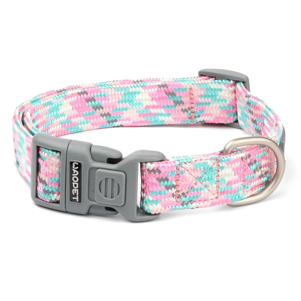 Reflective Collar For Dog Colorful Adjustable Collar - Weird Wembley's Leashes & Collars 