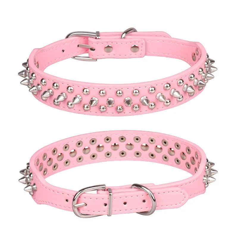 Stud Spiked Punk Style Small Dog Collar - Weird Wembley's Leashes & Collars 