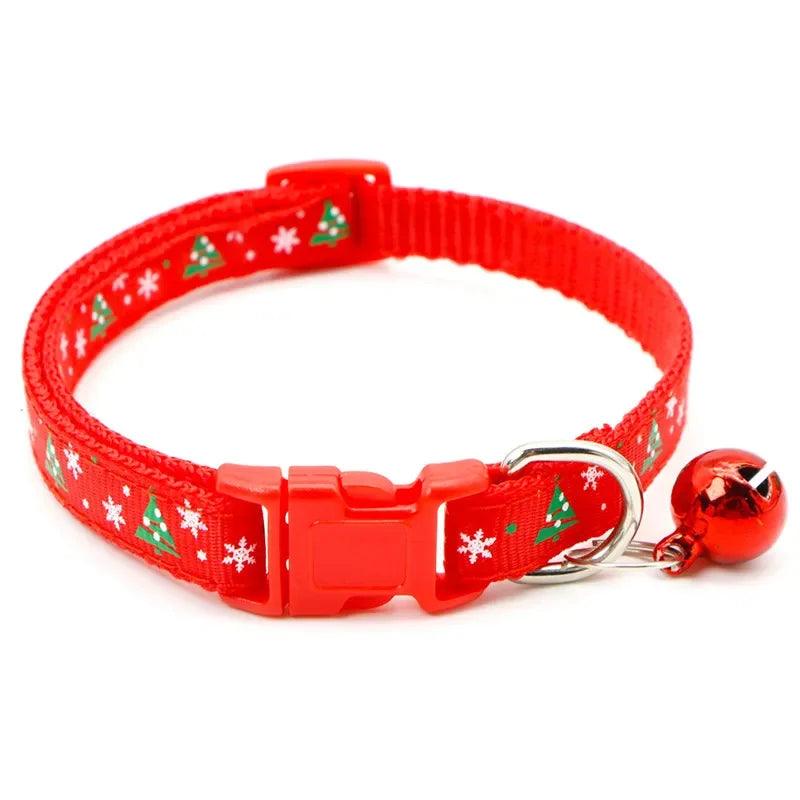 Breakaway Christmas Cat Collar with Bell - Weird Wembley's Leashes & Collars 