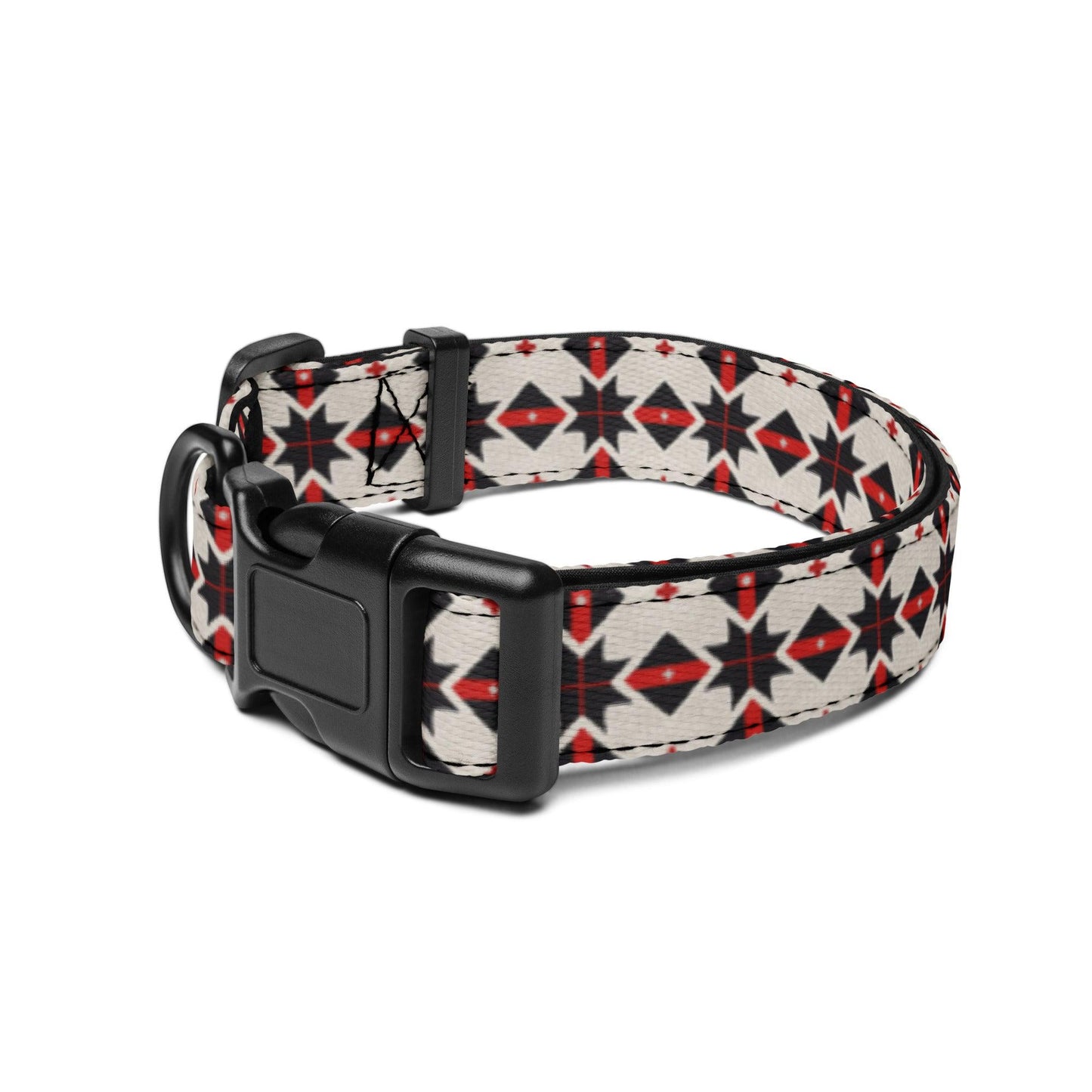 Dog collar White with Black Diamons and Stars Ships Free - Weird Wembley's Leashes & Collars 