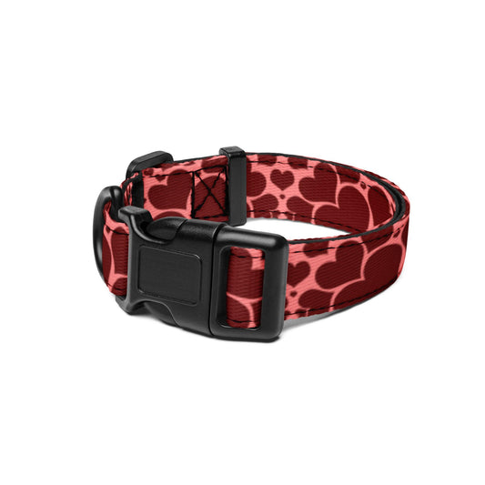 Stylish Heart Pattern Dog Collar Ships Free - Weird Wembley's Leashes & Collars 