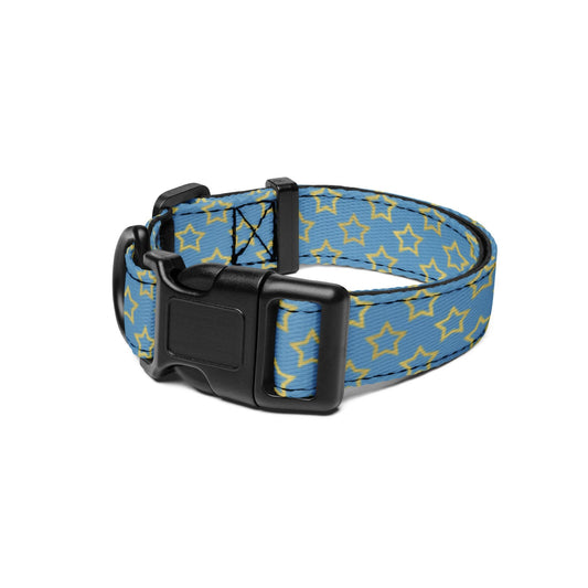 Blue with Yellow Stars Ships Free - Weird Wembley's Leashes & Collars 