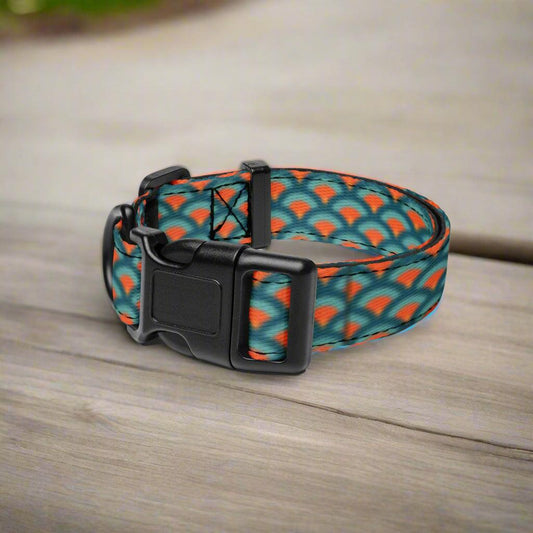 Adjustable Pet Collar with Vibrant Pattern and Secure Buckle Ships Free - Weird Wembley's Leashes & Collars 